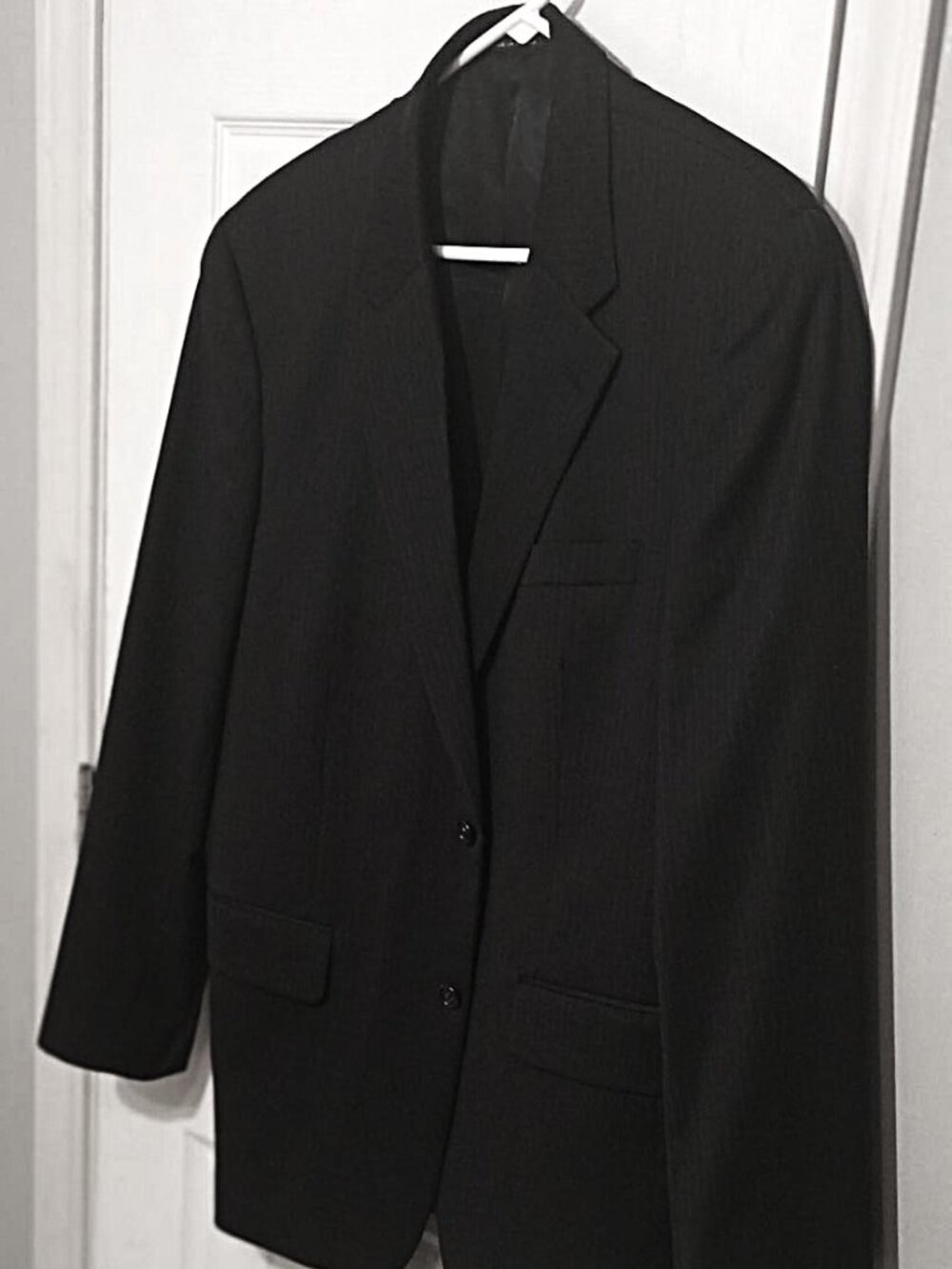Club Room Men Charcoal Pinstripe Blazer   40R